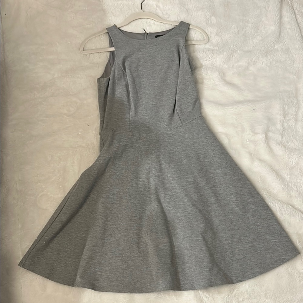 White House Black Market Gray Halter Midi Dress